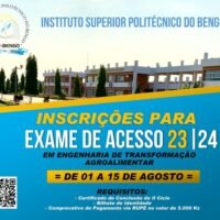 Instituto Superior Politécnico do Bengo abre incriçoes para 2023/2024