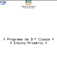 Programa do Ensino Primário da 3.a Classe