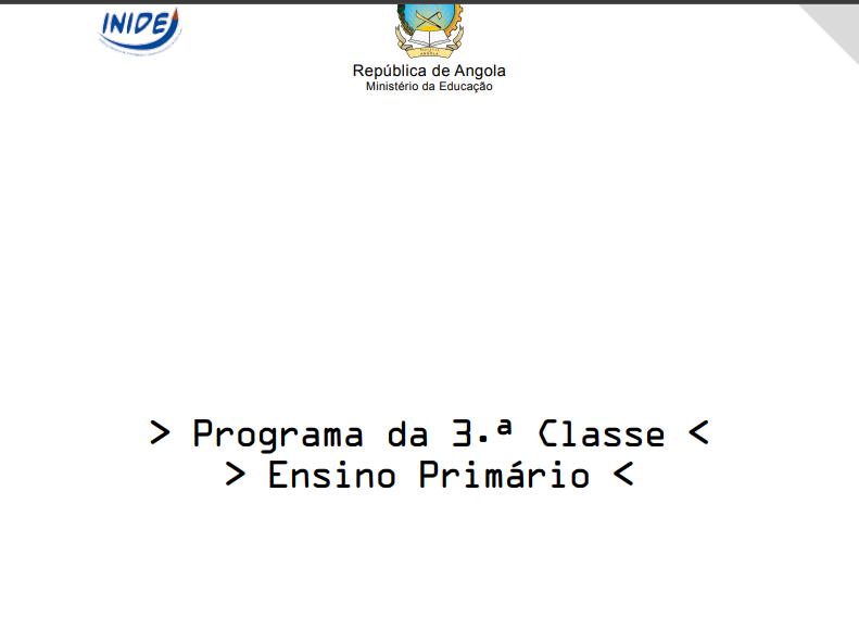 Programa do Ensino Primário da 3.a Classe